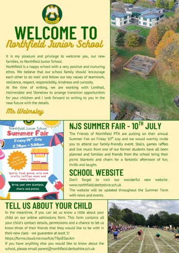 A warm welcome to our new Year 2 families.